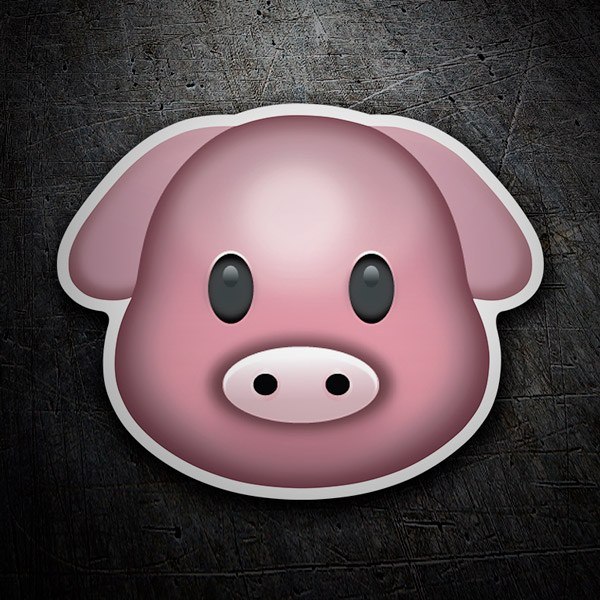 Car & Motorbike Stickers: Emoticon Pig Face