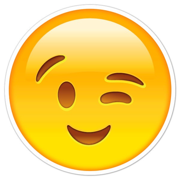 Car & Motorbike Stickers Winking Face