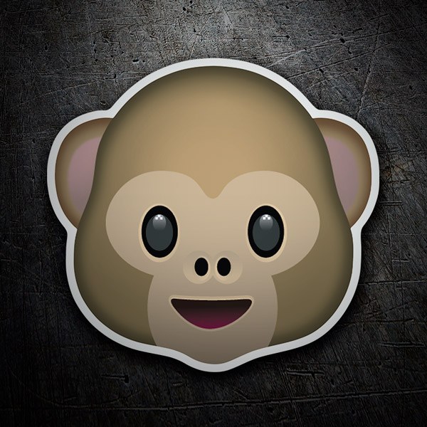 Car & Motorbike Stickers: Emoticon Monkey Face