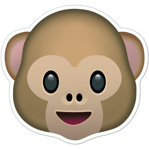 Car & Motorbike Stickers: Emoticon Monkey Face 0