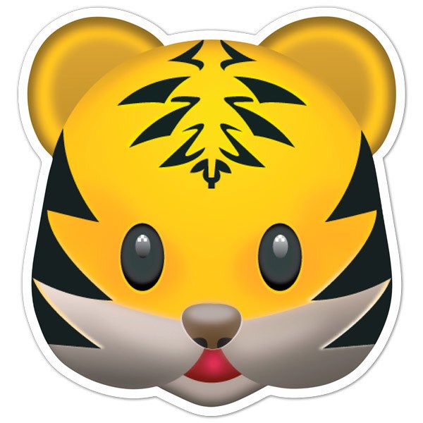 Car & Motorbike Stickers: Emoticon Tiger Face