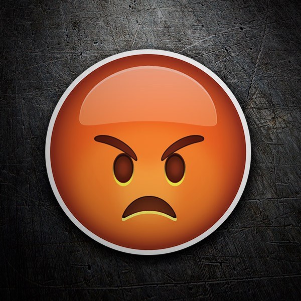 Car & Motorbike Stickers: Emoji Angry pout