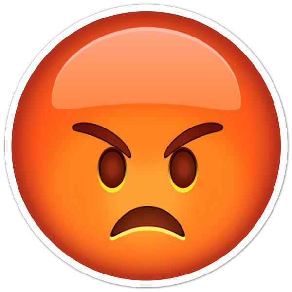 Car & Motorbike Stickers: Emoji Angry pout
