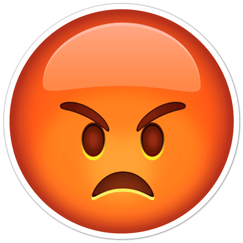 Car & Motorbike Stickers: Emoji Angry pout