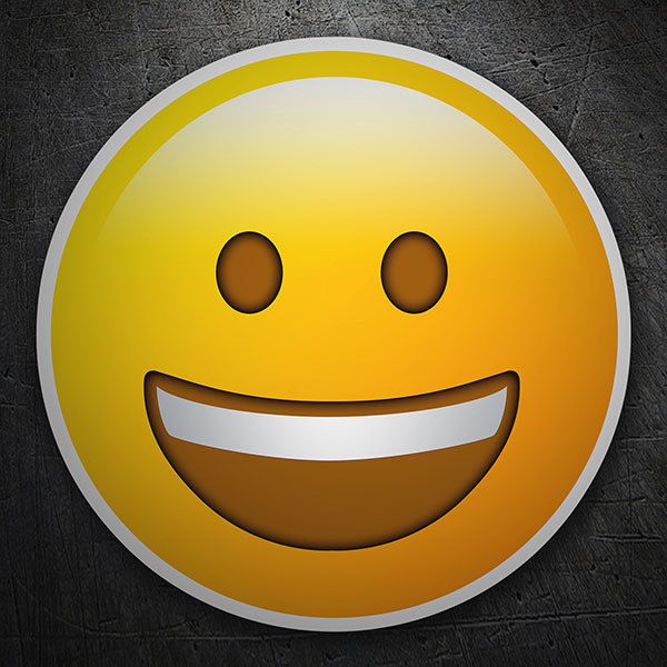 Car & Motorbike Stickers: Grinning Face