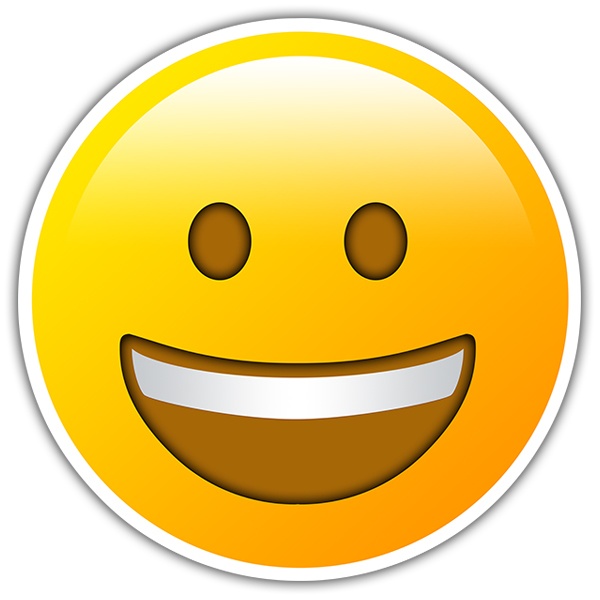 Car & Motorbike Stickers: Grinning Face