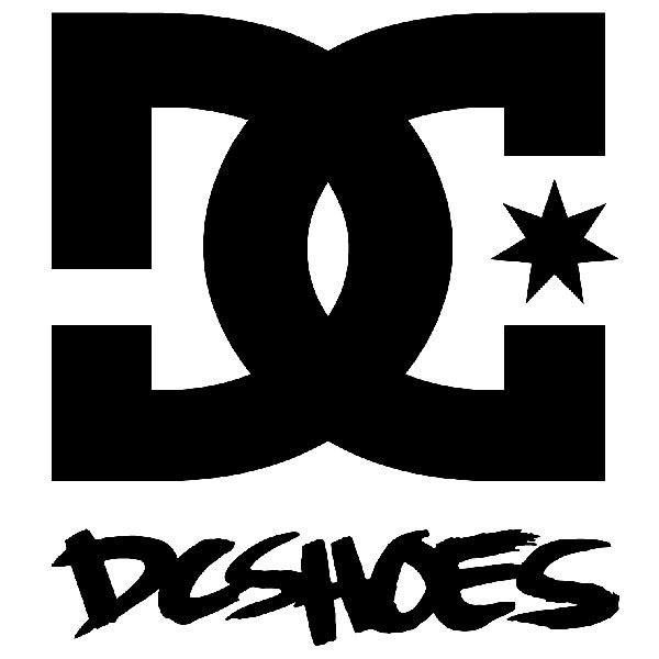 Authentic DC Shoes Star 12”x10” Red Vinyl Logo Decal Transfer Sticker 