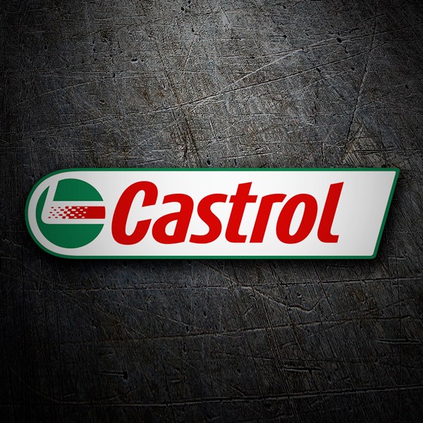 Car & Motorbike Stickers: Castrol logo in Red and Green