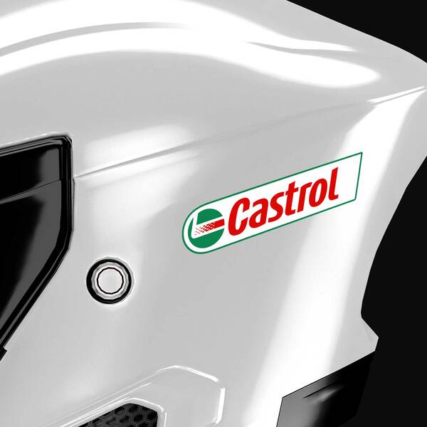 Car & Motorbike Stickers: Castrol logo in Red and Green