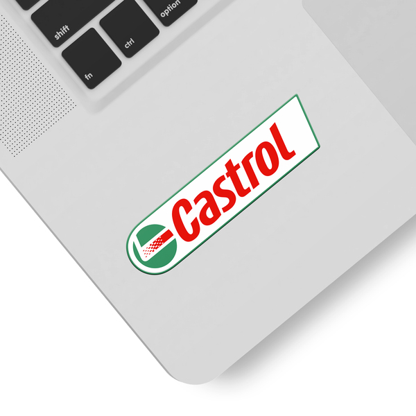 Car & Motorbike Stickers: Castrol logo in Red and Green