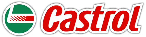 Car & Motorbike Stickers: Castrol 3 in Green Circle