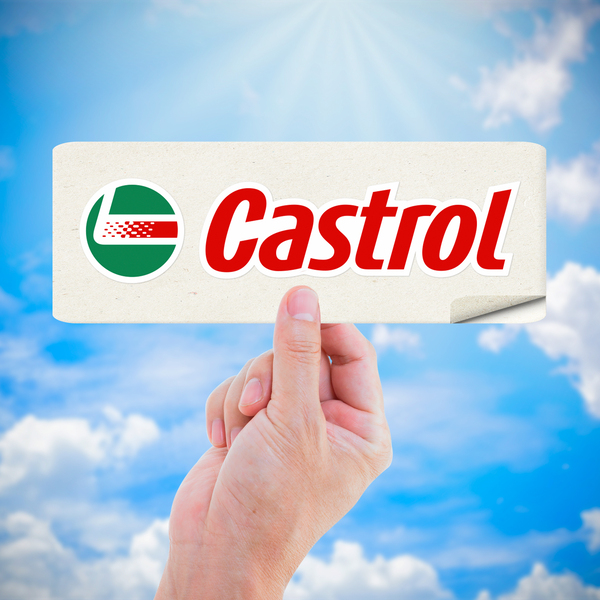 Car & Motorbike Stickers: Castrol 3 in Green Circle
