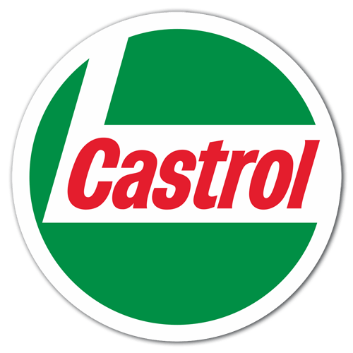 Car & Motorbike Stickers: Castrol 7 Logo in Circular Composition