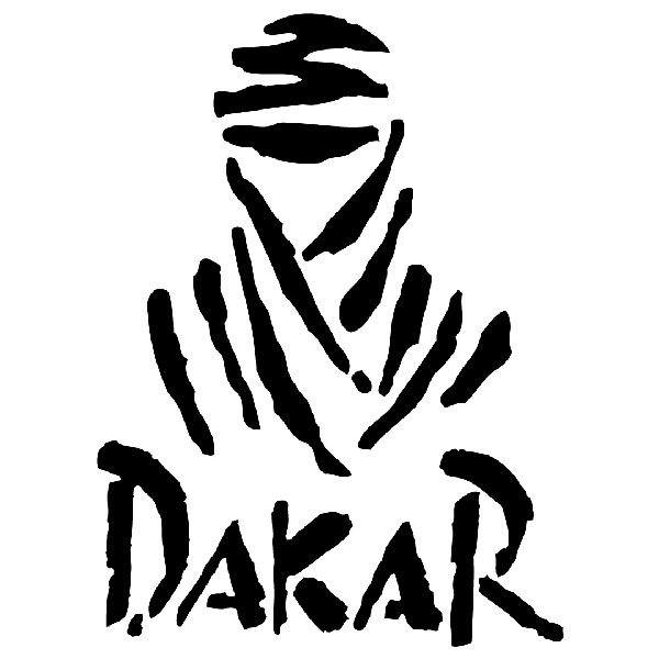 Car & Motorbike Stickers: Stylized Dakar Runner with Dynamic Strokes
