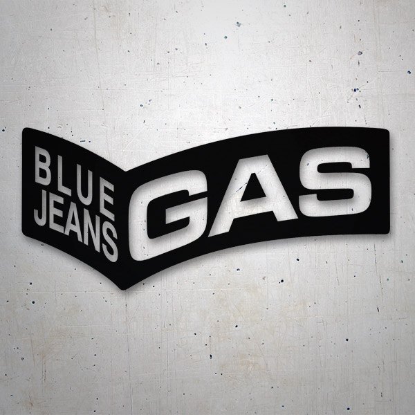 Car & Motorbike Stickers: Gas Blue Jeans