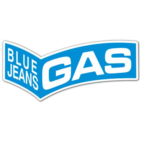Sticker Gas Blue Jeans 3 MuralDecal