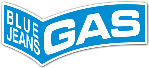 Car & Motorbike Stickers: Blue Jeans Gas
