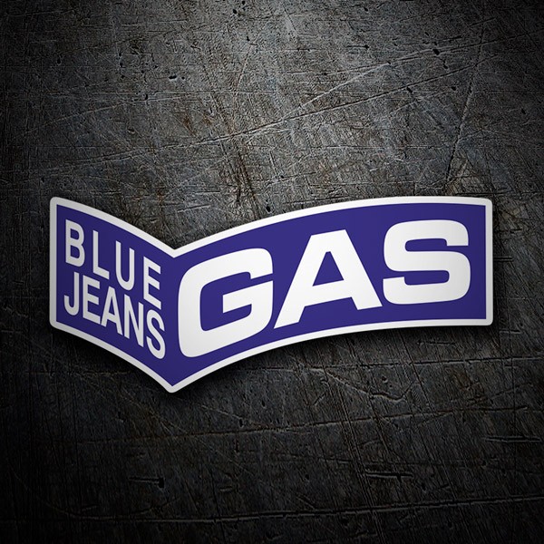 Car & Motorbike Stickers: Blue Jeans blue gas