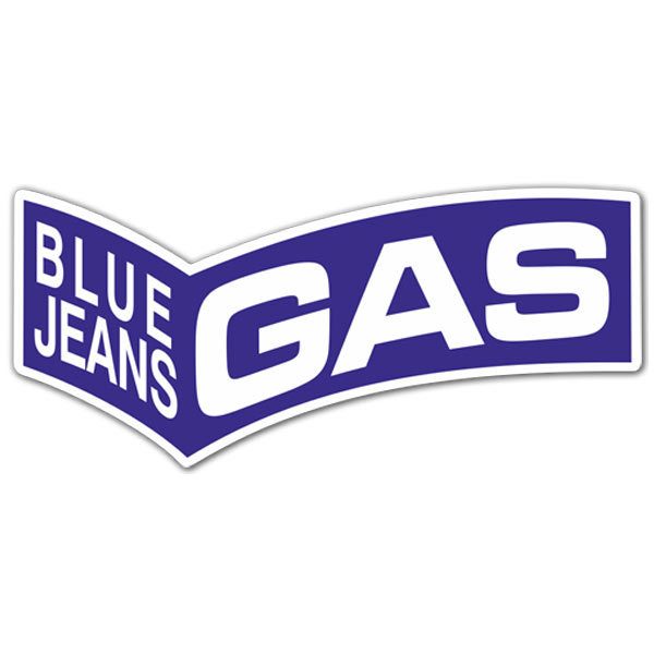 Car & Motorbike Stickers: Blue Jeans blue gas