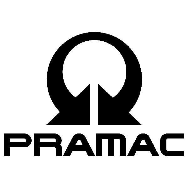 Car & Motorbike Stickers: Pramac logo with angular elements