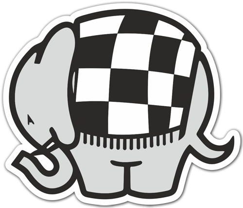 Car & Motorbike Stickers: Cagiva elephant racing