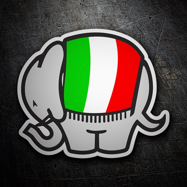 Car & Motorbike Stickers: Cagiva elephant Italian flag