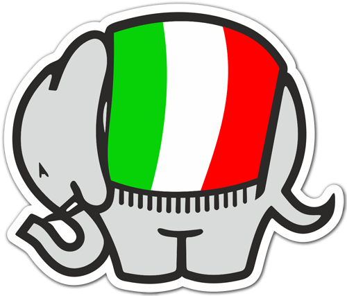 Car & Motorbike Stickers: Cagiva Elefante Italian Flag