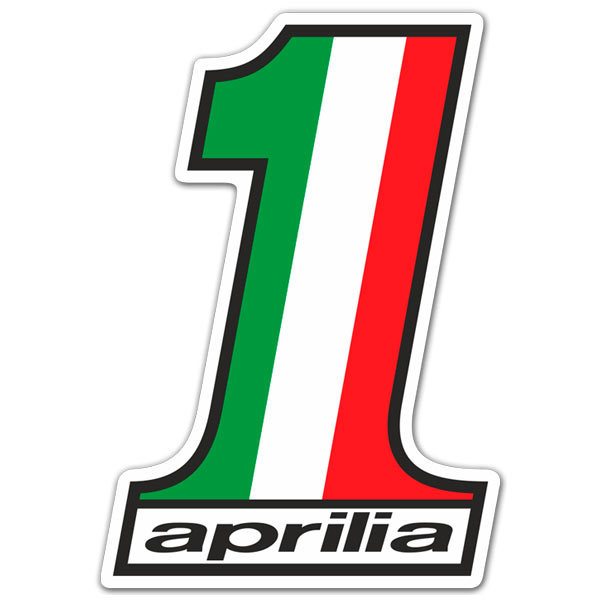 Car & Motorbike Stickers: Aprilia Number 1