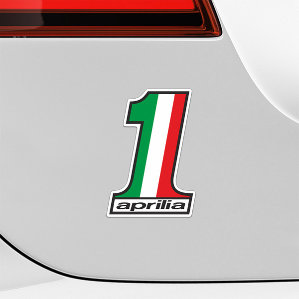 Car & Motorbike Stickers: Aprilia Number 1