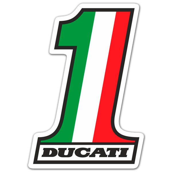 Car & Motorbike Stickers: Ducati Number 1