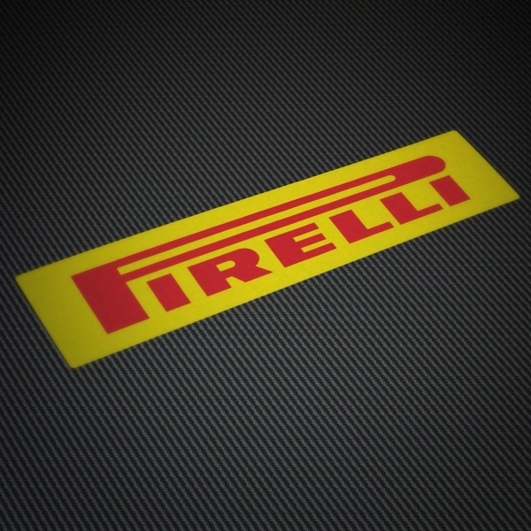 Car & Motorbike Stickers: Pirelli 4 with Logo in Uppercase Letters