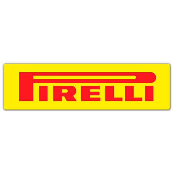 Car & Motorbike Stickers: Pirelli 4 with Logo in Uppercase Letters
