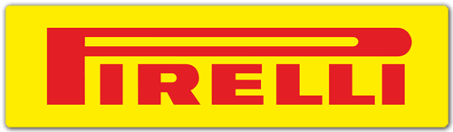 Car & Motorbike Stickers: Pirelli 4 with Logo in Uppercase Letters