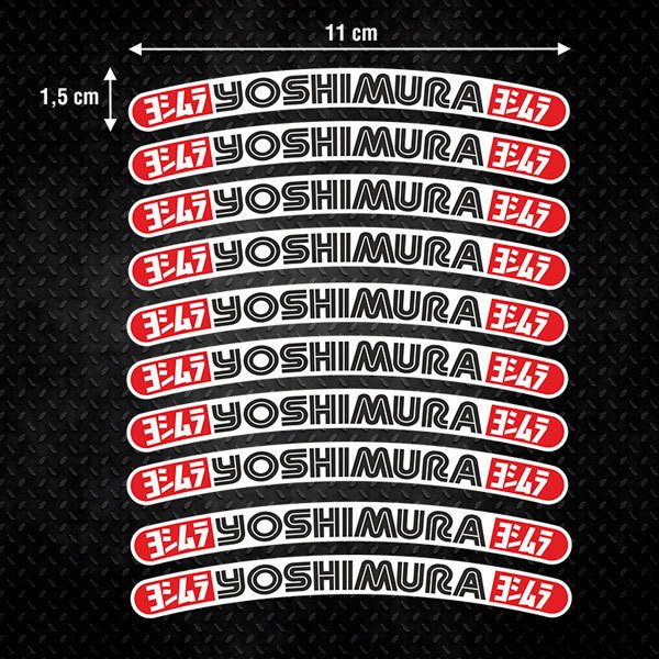 Car & Motorbike Stickers: 10 stickers rims set Yoshimura