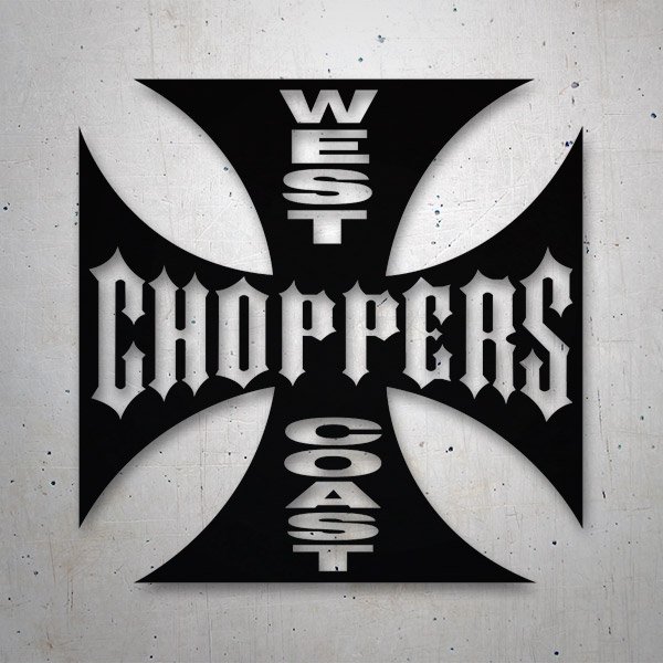 Car & Motorbike Stickers: West Choppers Coast Cross