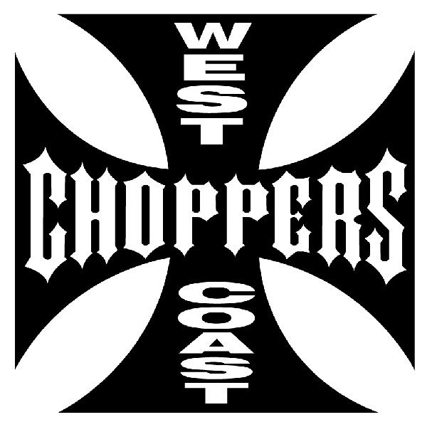 Car & Motorbike Stickers: West Choppers Coast Cross