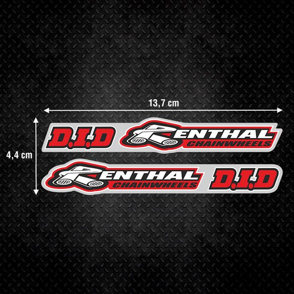 Car & Motorbike Stickers: Renthal + D.I.D 2X