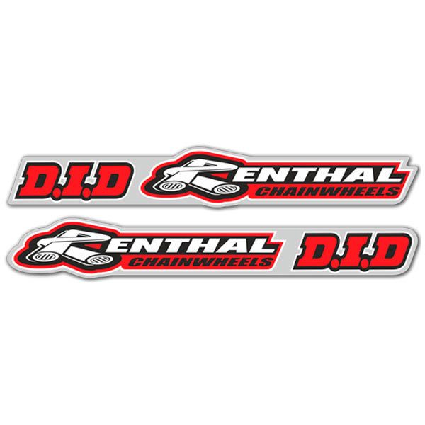 Car & Motorbike Stickers: Renthal + D.I.D 2X