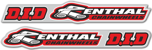 Car & Motorbike Stickers: Renthal + D.I.D 2X