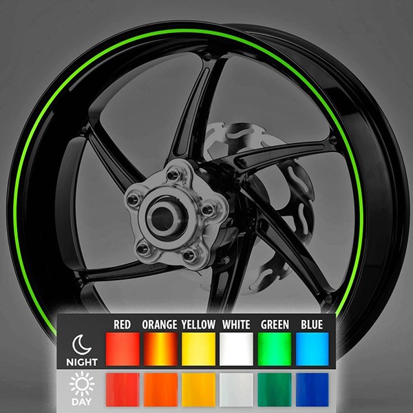 Car & Motorbike Stickers: Reflective rim strips 4 mm