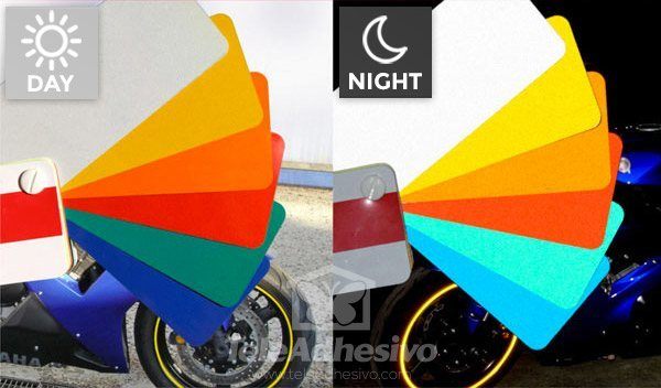 Car & Motorbike Stickers: Reflective rim stripes kit 2 wheels 6 mm.