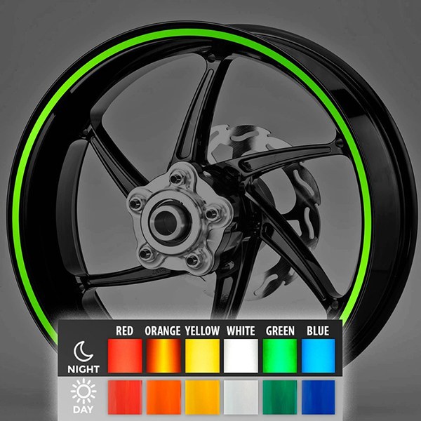 Car & Motorbike Stickers: Reflective rim strips 8 mm