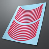 Car & Motorbike Stickers: Reflective rim stripes kit 2 wheels 10 mm. 4