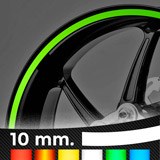 Car & Motorbike Stickers: Reflective rim stripes kit 2 wheels 10 mm. 3