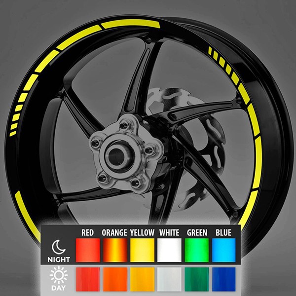 Car & Motorbike Stickers: Moto GP Style 10 mm. reflective rim strips