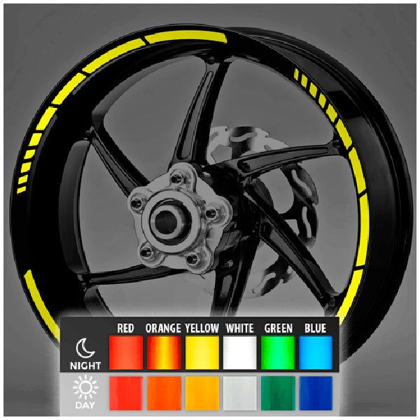 Car & Motorbike Stickers: Moto GP Style 10 mm. reflective rim strips