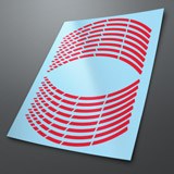 Car & Motorbike Stickers: Moto GP Style 10 mm. reflective rim strips 4
