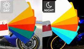 Car & Motorbike Stickers: Moto GP Style 10 mm. reflective rim strips 5