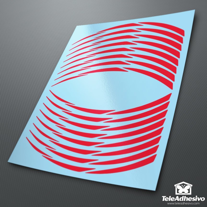 Car & Motorbike Stickers: Reflective MotoGP Style 2 rim stripes kit 2 wheels