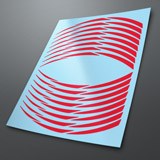 Car & Motorbike Stickers: Reflective MotoGP Style 2 rim stripes kit 2 wheels 4